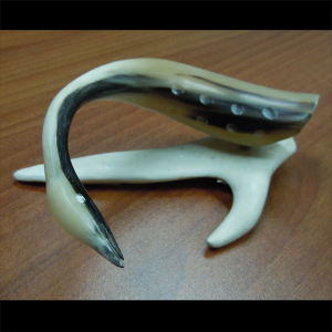 Small Crane Carved from Muskox Antler