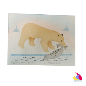 “Bear with a Catch” Inuit Print Card