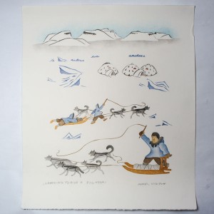 “Learning To Ride a Dog Team” Inuit Print