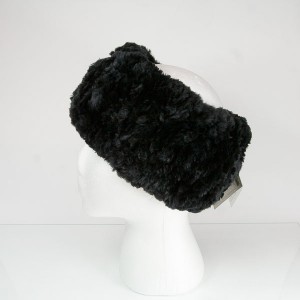 Classic Black Beaver Fur Headband